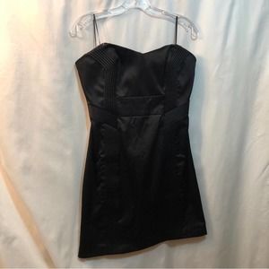 Vintage Guess Black Satin Mini Dress - Size 9